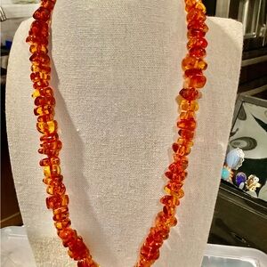 Vibrant Amber Necklace 18 Inches